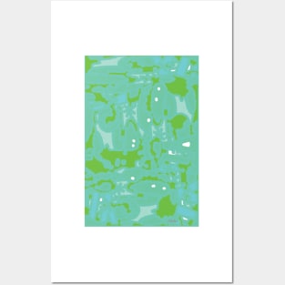 Turquoise Pattern Posters and Art